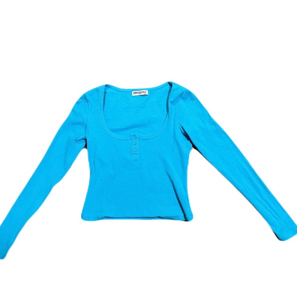 Princess Polly Vibrant Blue Scoop Neck Top